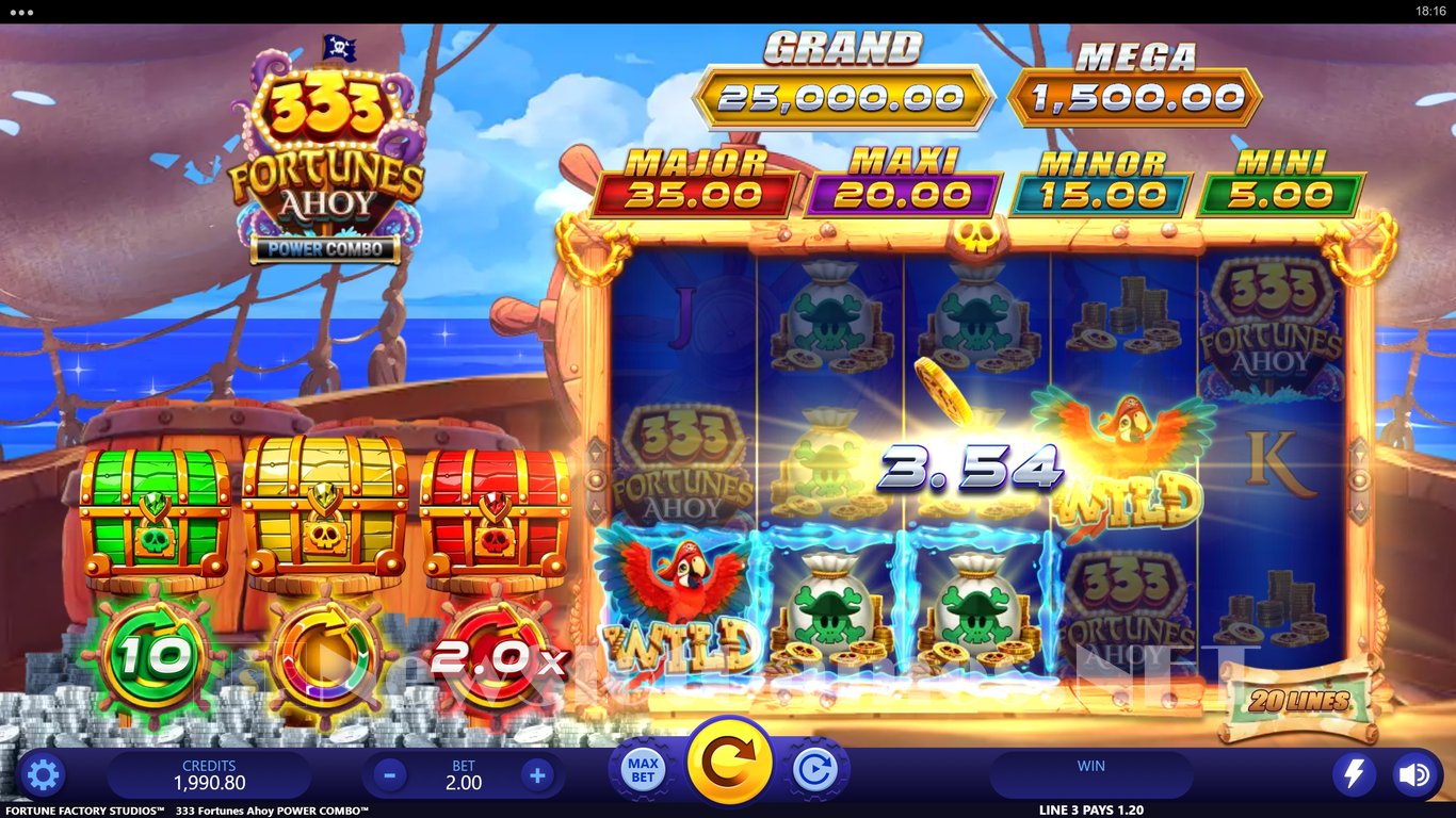 333 Fortunes Ahoy Power Combo Slot Slot Image in Demo - pic. 3