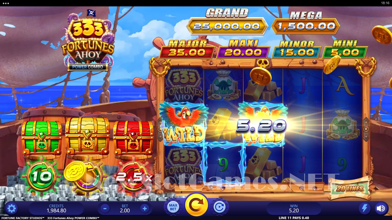 333 Fortunes Ahoy Power Combo Slot Slot Image in Demo - pic. 5