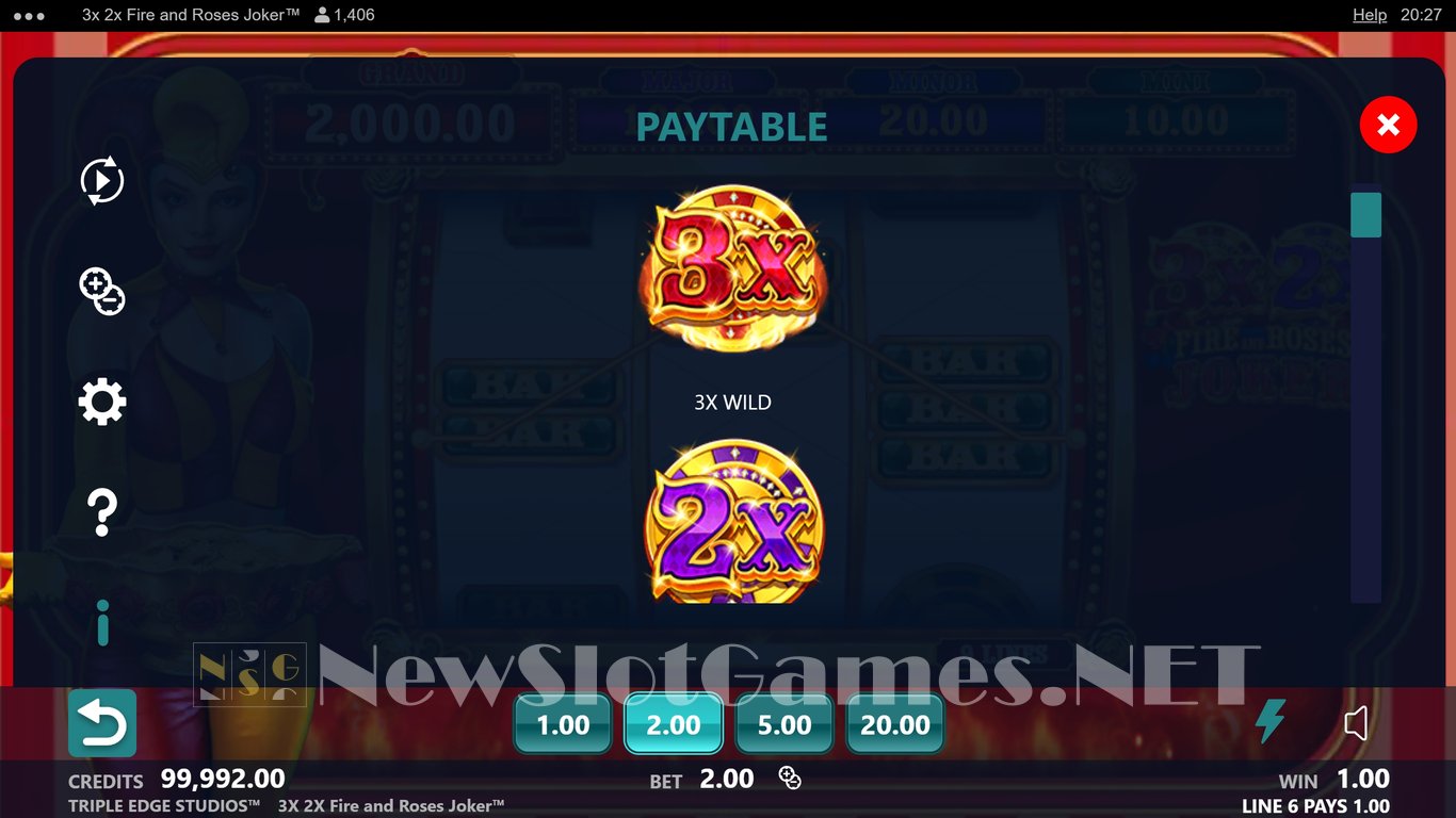 3x 2x Fire and Roses Joker Slot Slot Image in Demo - pic. 7