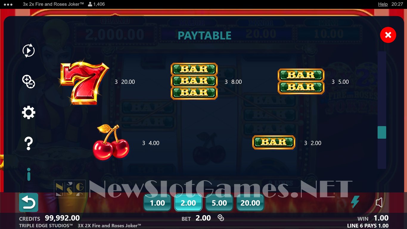 3x 2x Fire and Roses Joker Slot Slot Image in Demo - pic. 8