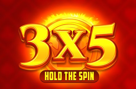 3x5 Hold the Spin Slot Logo