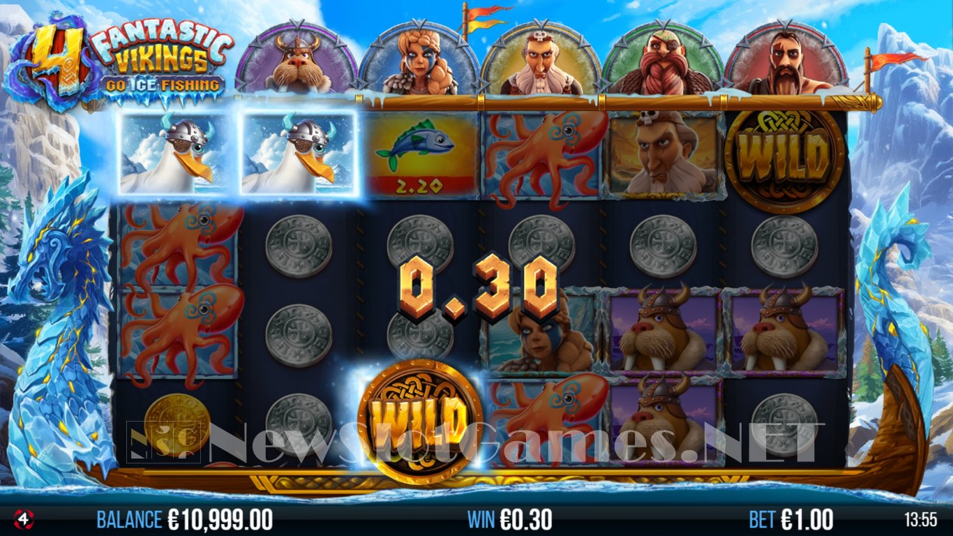 4 Fantastic Vikings Go Ice Fishing Slot Demo Image