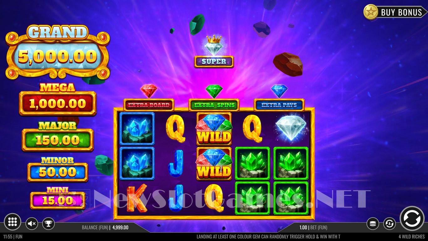 4 Wild Riches Slot Demo Image