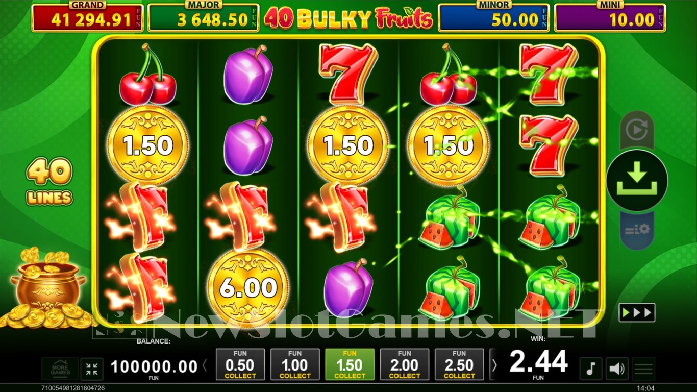 40 Bulky Fruits Golden Coins Link Slot Slot Image in Demo - pic. 2