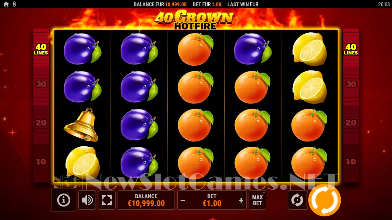 40 Crown Hotfire Slot Demo Image