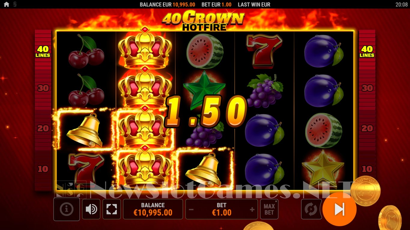 40 Crown Hotfire Slot Slot Image in Demo - pic. 2