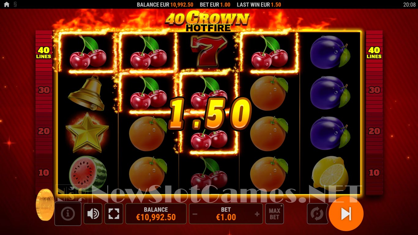 40 Crown Hotfire Slot Slot Image in Demo - pic. 3