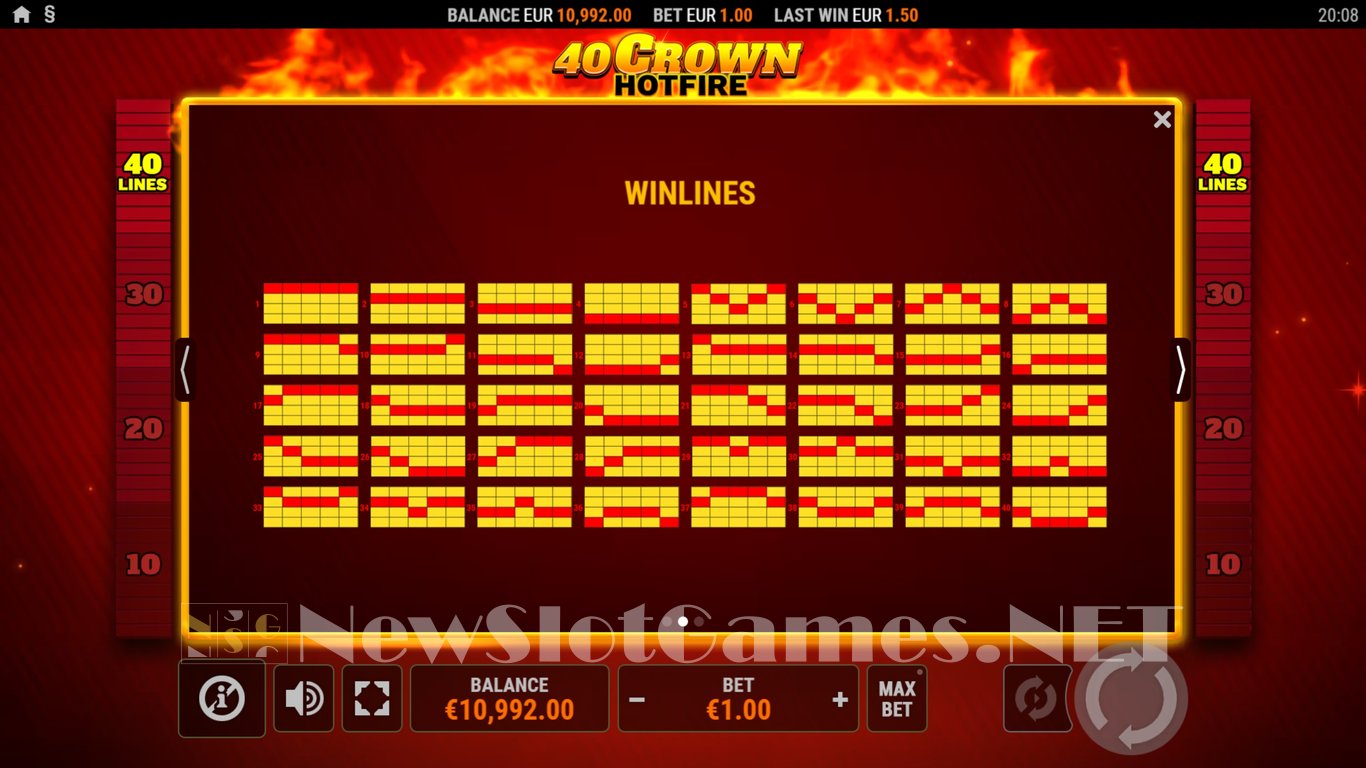 40 Crown Hotfire Slot Slot Image in Demo - pic. 5