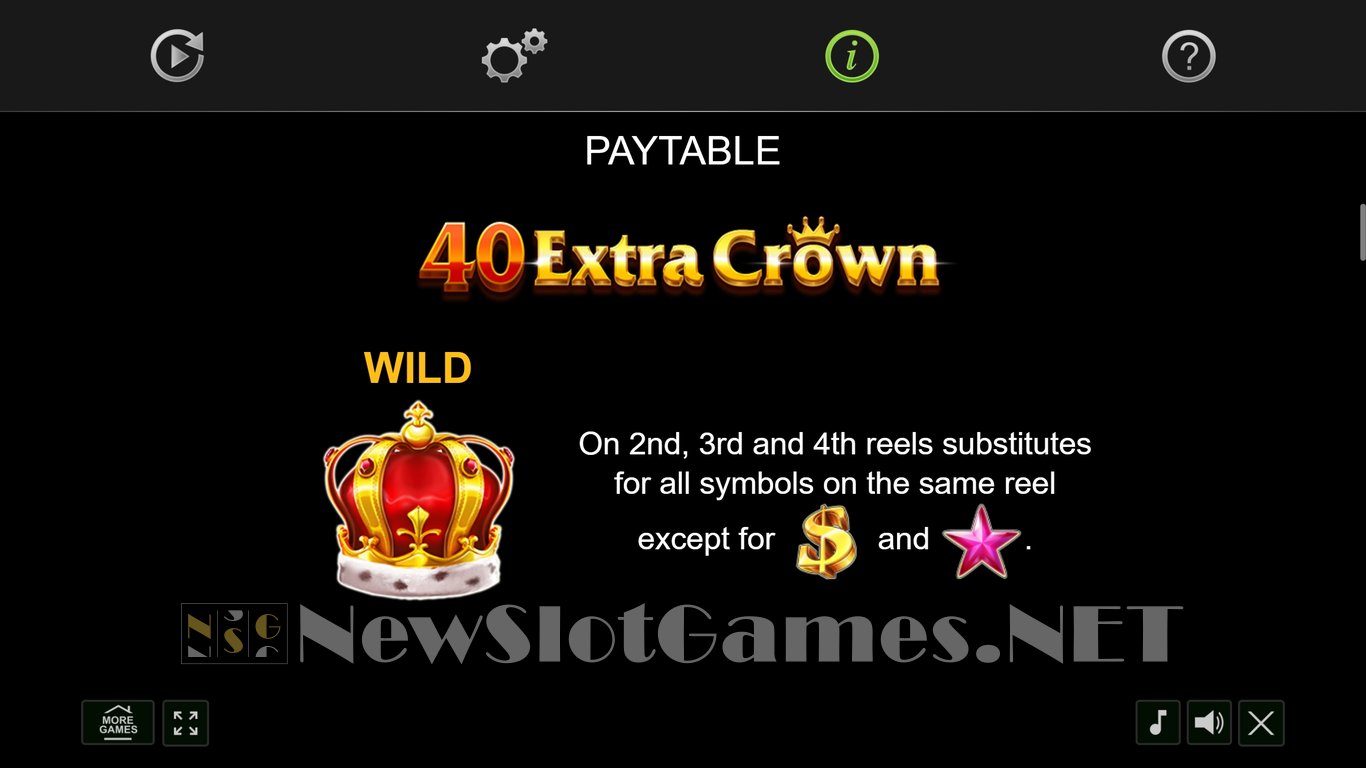40 Extra Crown Slot Slot Image in Demo - pic. 6