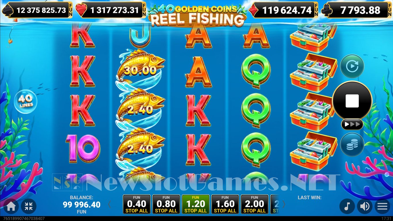 40 Golden Coins Reel Fishing Slot Slot Image in Demo - pic. 2