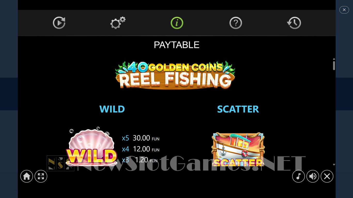 40 Golden Coins Reel Fishing Slot Slot Image in Demo - pic. 5