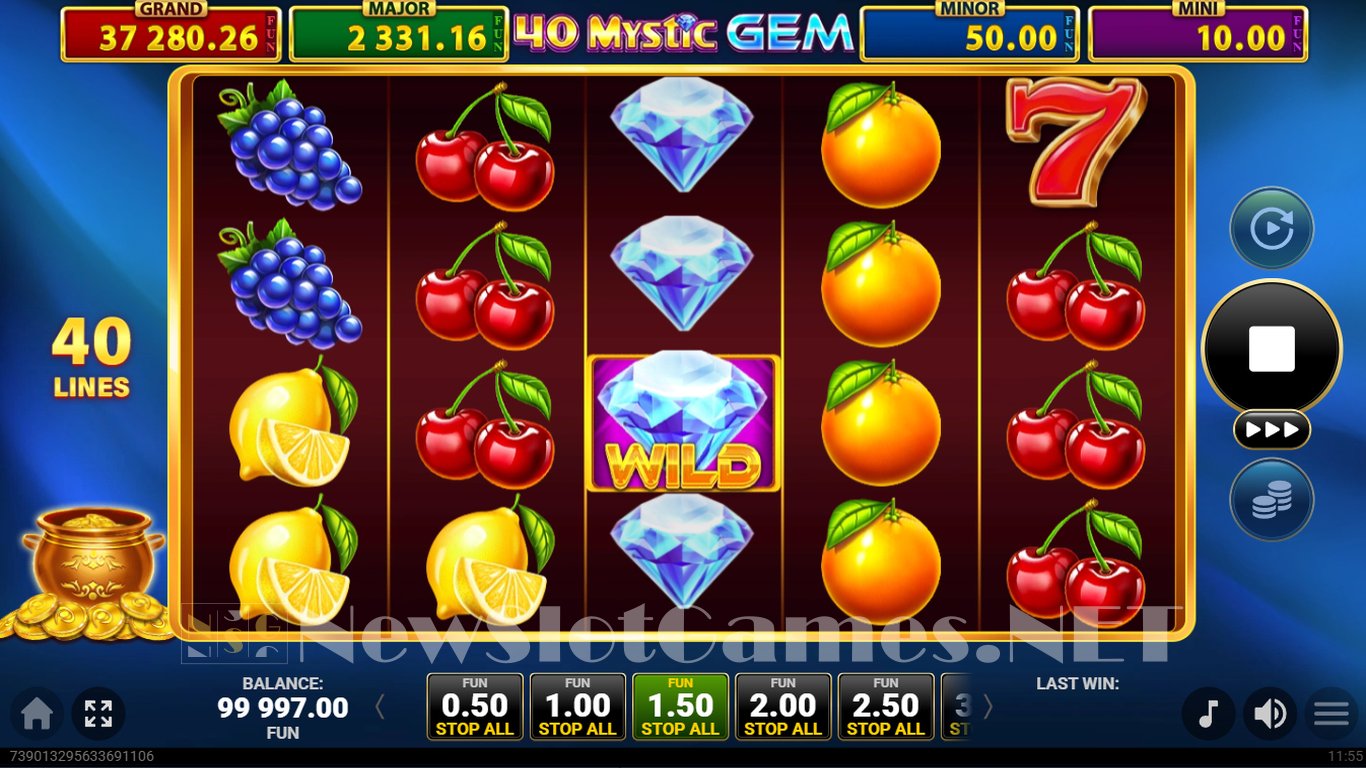 40 Mystic Gem Golden Coins Link Slot Slot Image in Demo - pic. 2