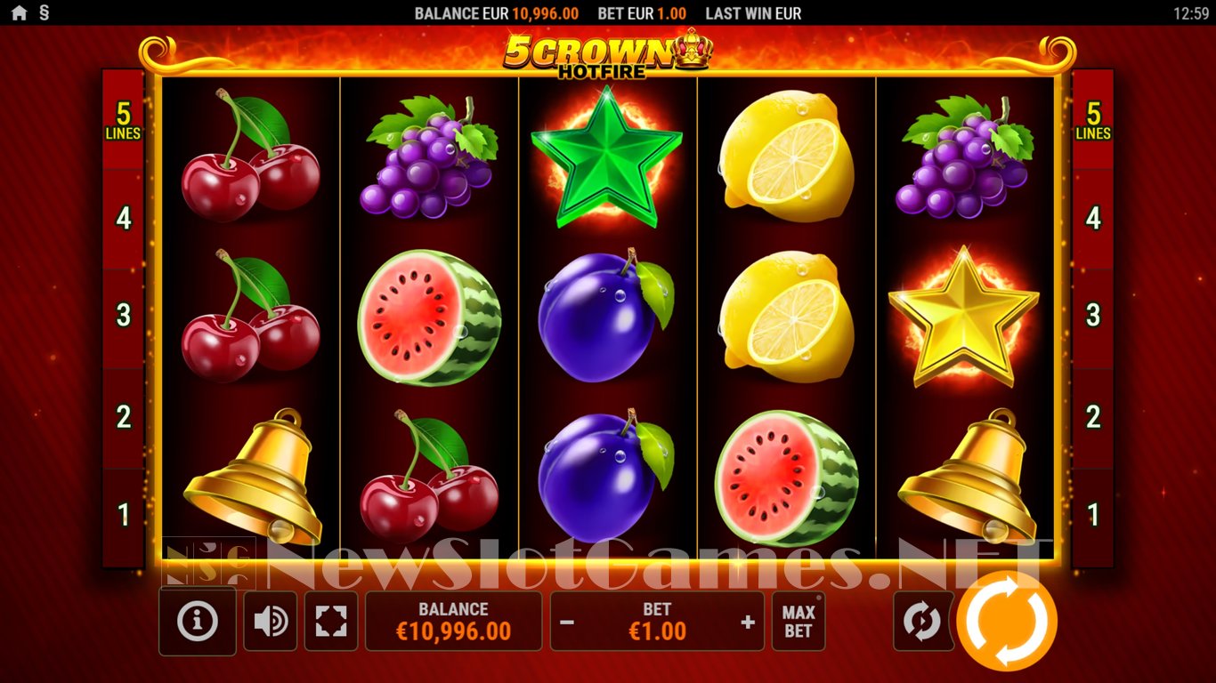 5 Crown Hotfire Slot Slot Image in Demo - pic. 2