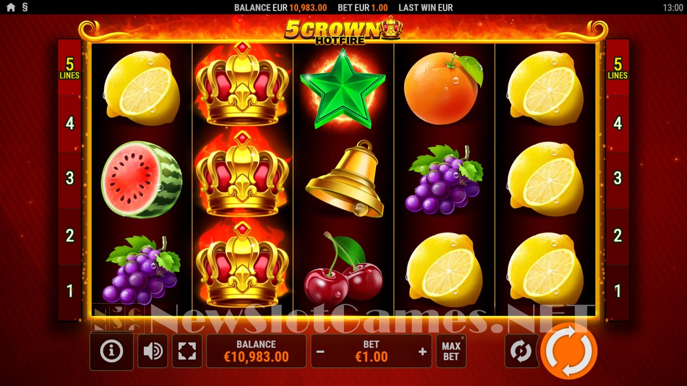 5 Crown Hotfire Slot Slot Image in Demo - pic. 3
