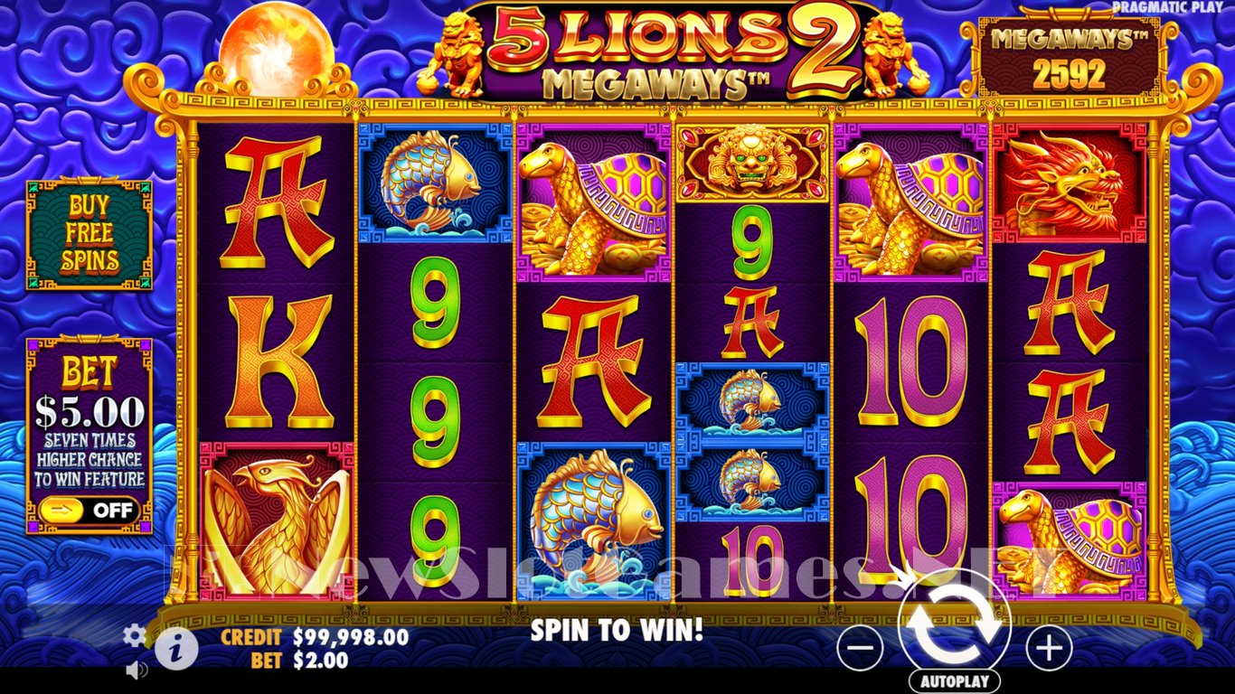 5 Lions Megaways 2 Slot Demo Image