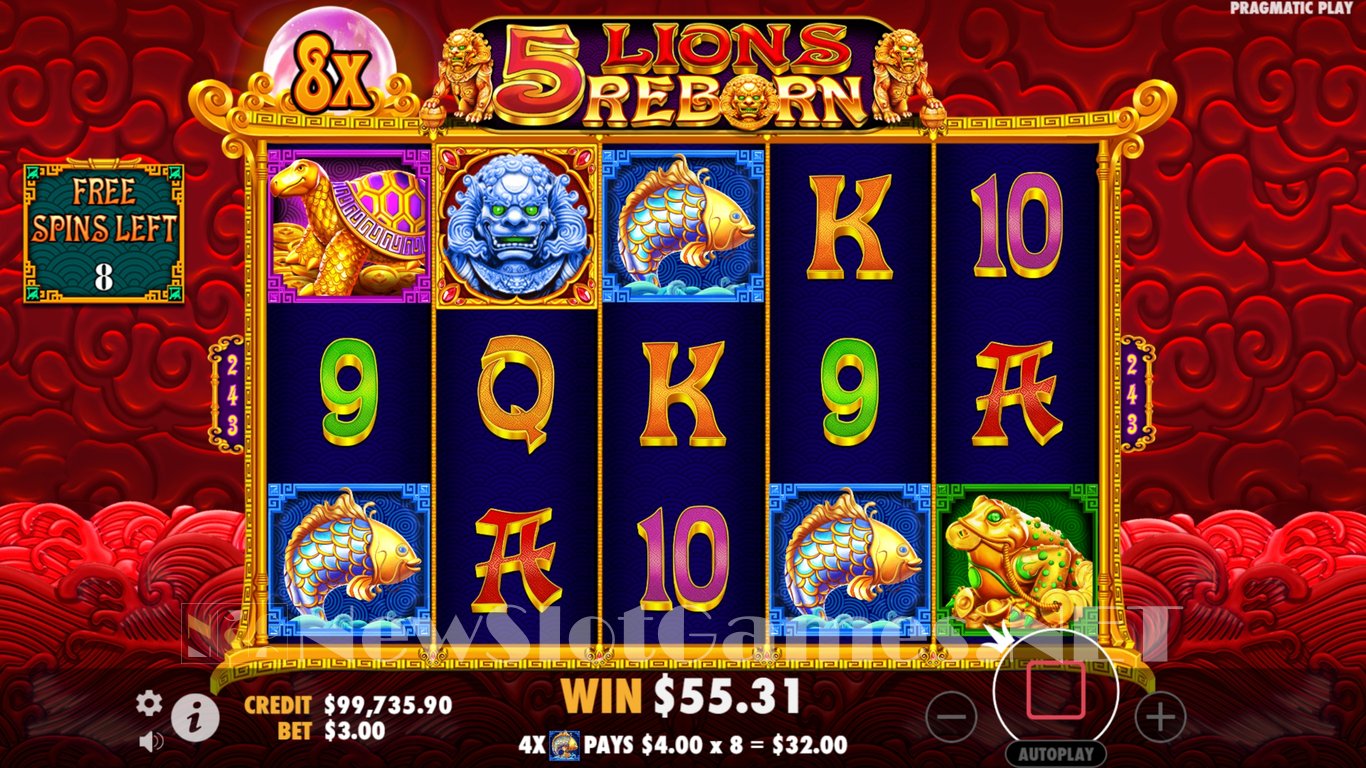 5 Lions Reborn Slot Slot Image in Demo - pic. 7