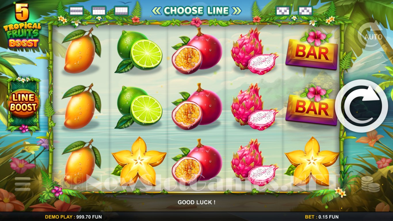 5 Tropical Fruits Boost Slot Demo Image