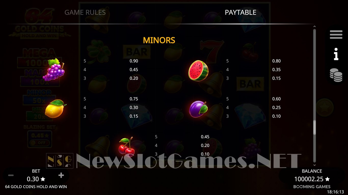 64 Gold Coins Hold and Win Slot Slot Image in Demo - pic. 8