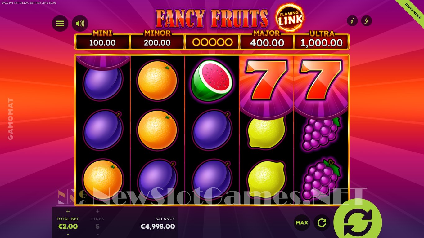7 Fancy Fruits Flaming Link Slot Demo Image