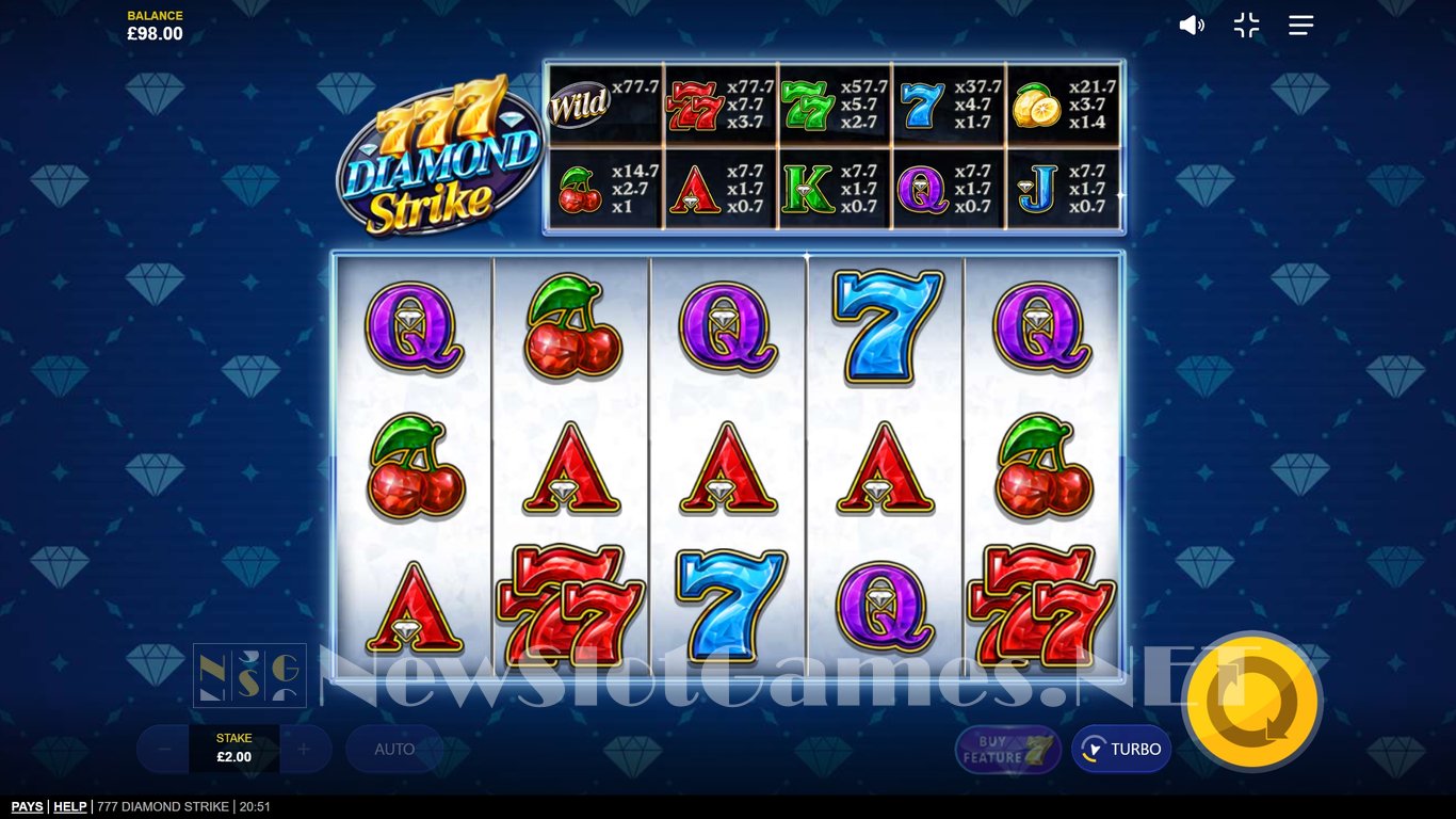 777 Diamond Strike Slot Demo Image