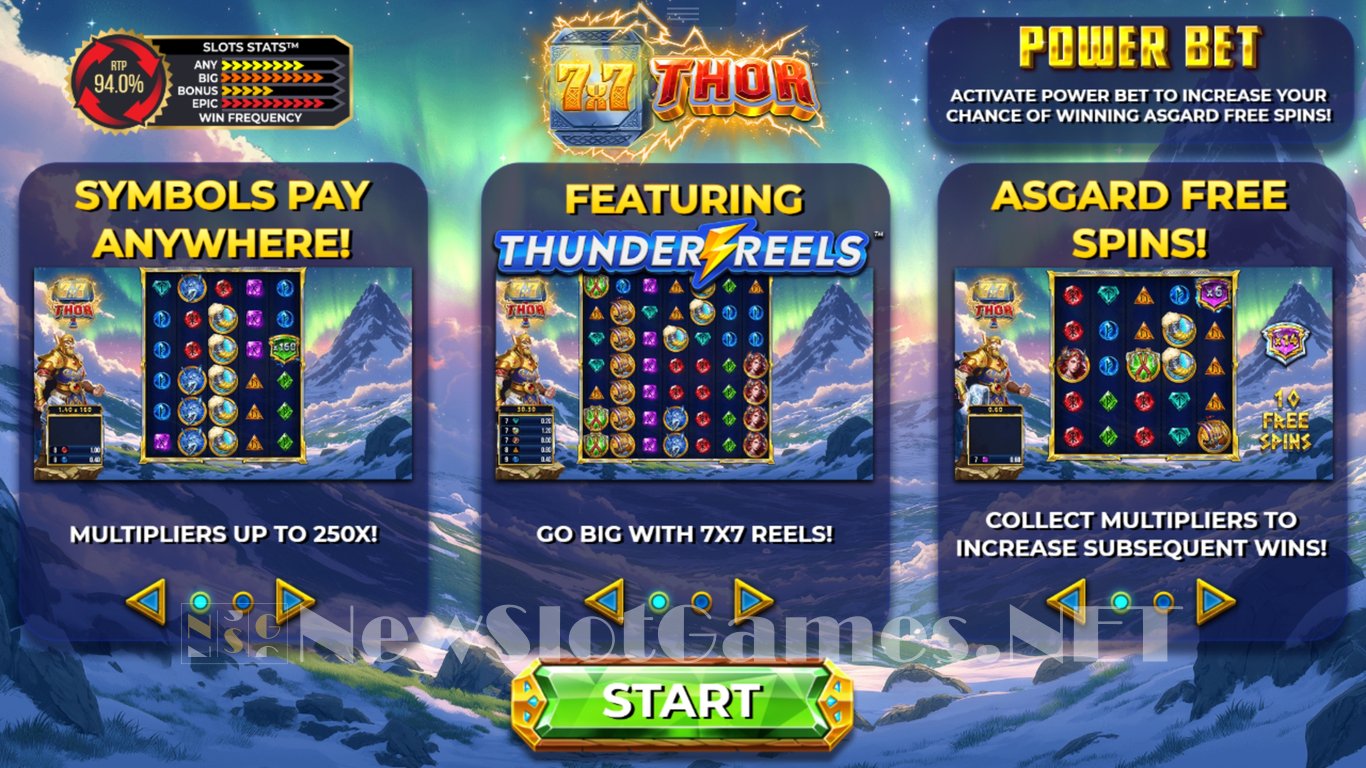 7X7 Thor Slot Demo Image