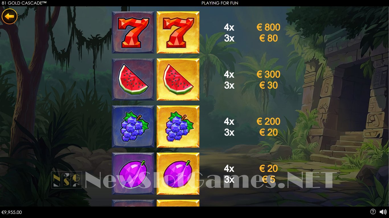 81 Gold Cascade Slot Slot Image in Demo - pic. 6