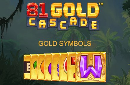81 Gold Cascade Slot Logo