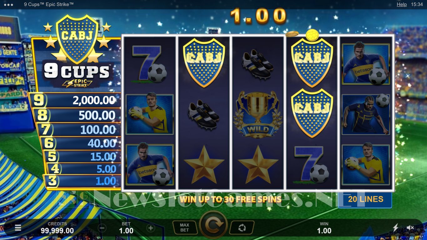 9 Cups Epic Strike Slot Slot Image in Demo - pic. 3