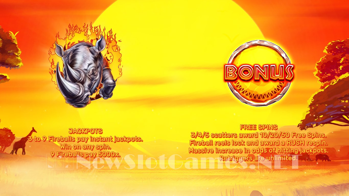 9 Rhino Fast Fire Slot Demo Image