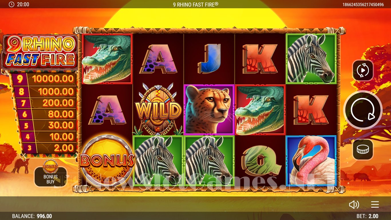 9 Rhino Fast Fire Slot Slot Image in Demo - pic. 3