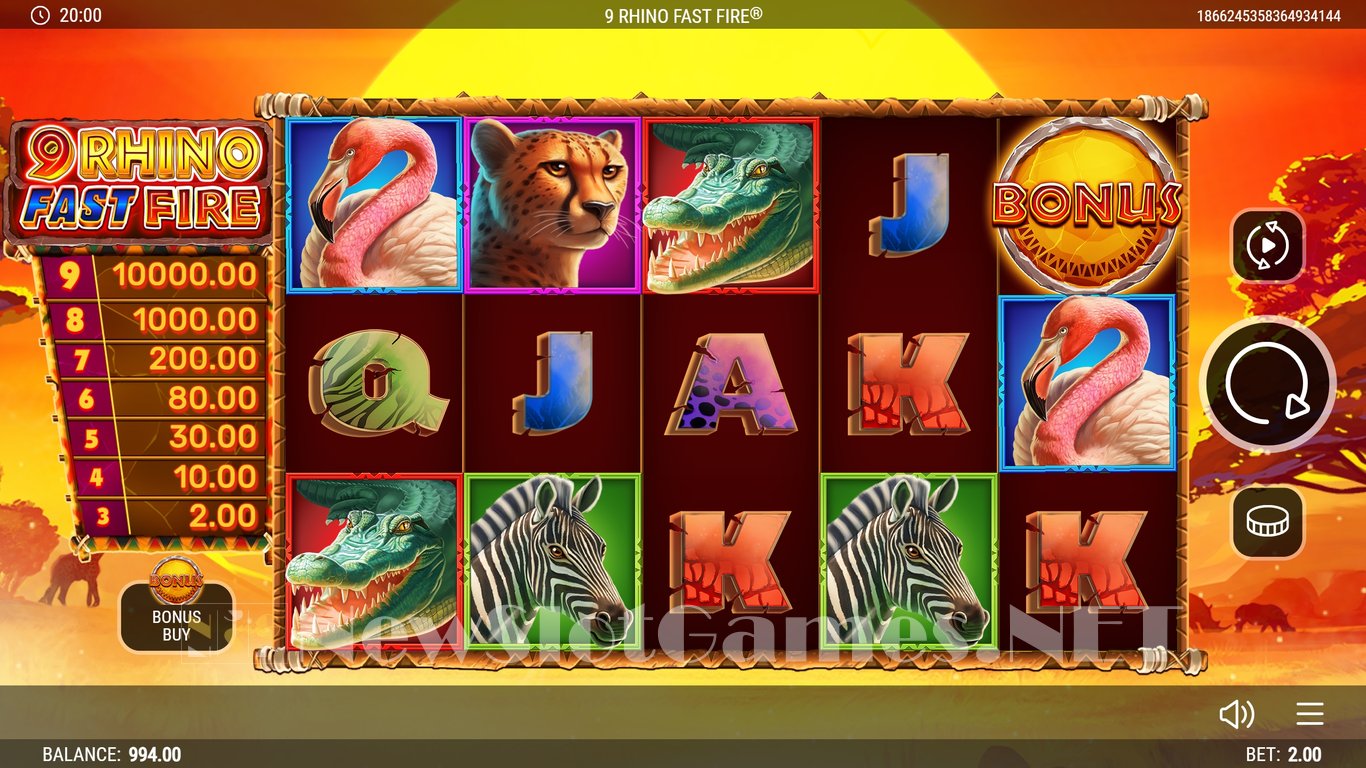 9 Rhino Fast Fire Slot Slot Image in Demo - pic. 4
