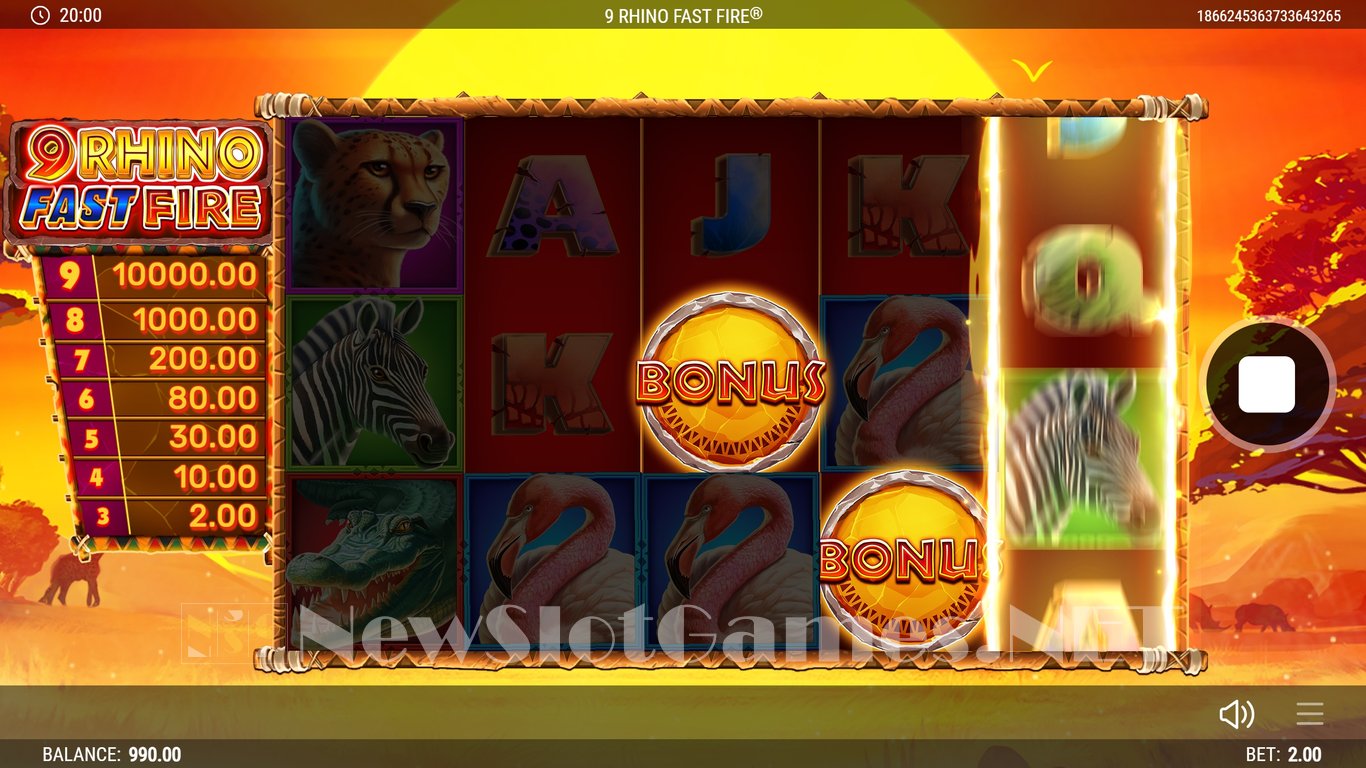 9 Rhino Fast Fire Slot Slot Image in Demo - pic. 5