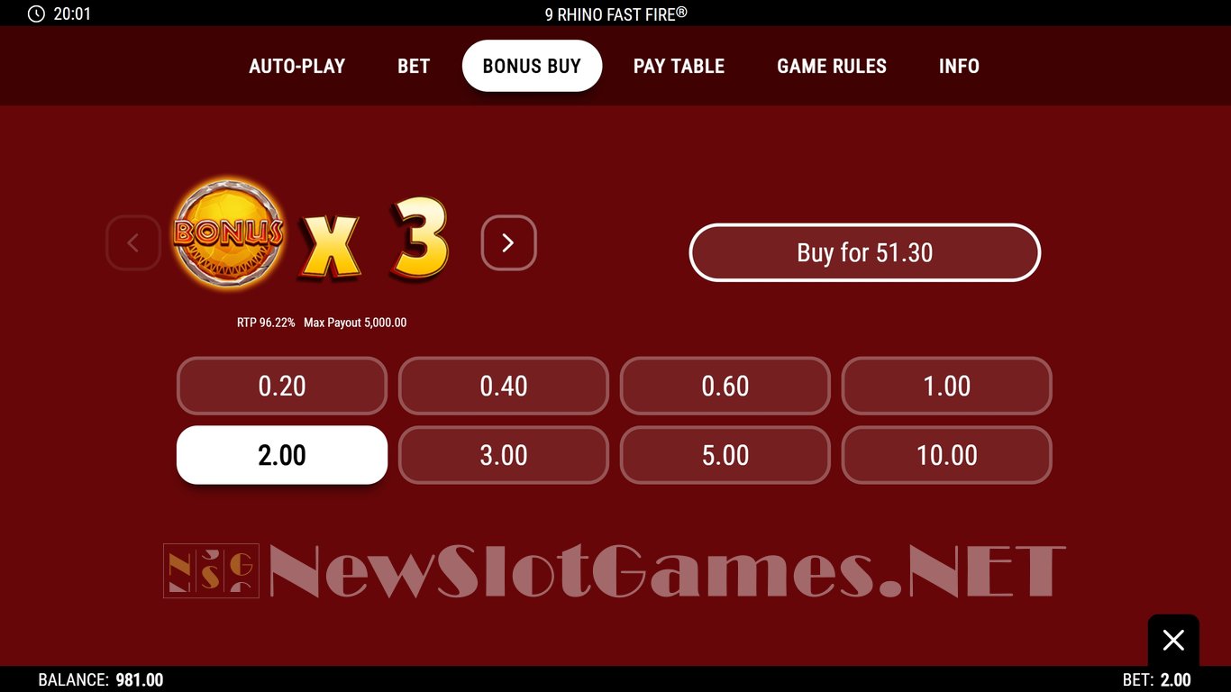 9 Rhino Fast Fire Slot Slot Image in Demo - pic. 7