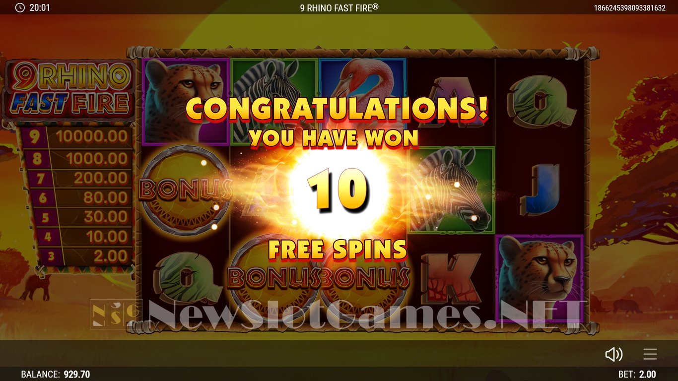 9 Rhino Fast Fire Slot Slot Image in Demo - pic. 8