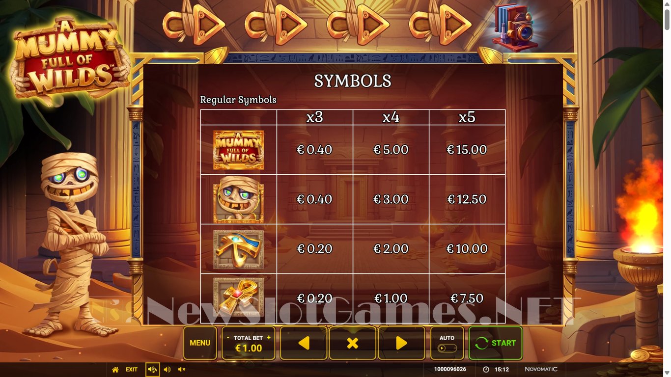 A Mummy Full of Wilds Slot Slot Image in Demo - pic. 6