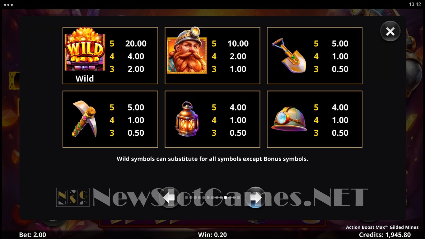 Action Boost Max Gilded Mines Slot Slot Image in Demo - pic. 11
