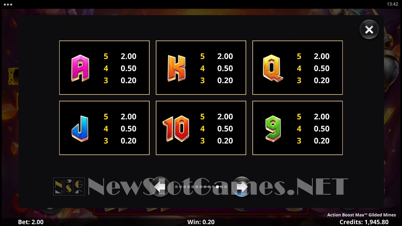 Action Boost Max Gilded Mines Slot Slot Image in Demo - pic. 12
