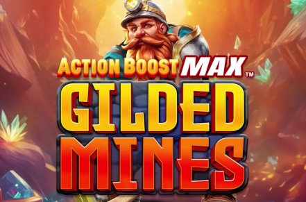 Action Boost Max Gilded Mines Slot Logo