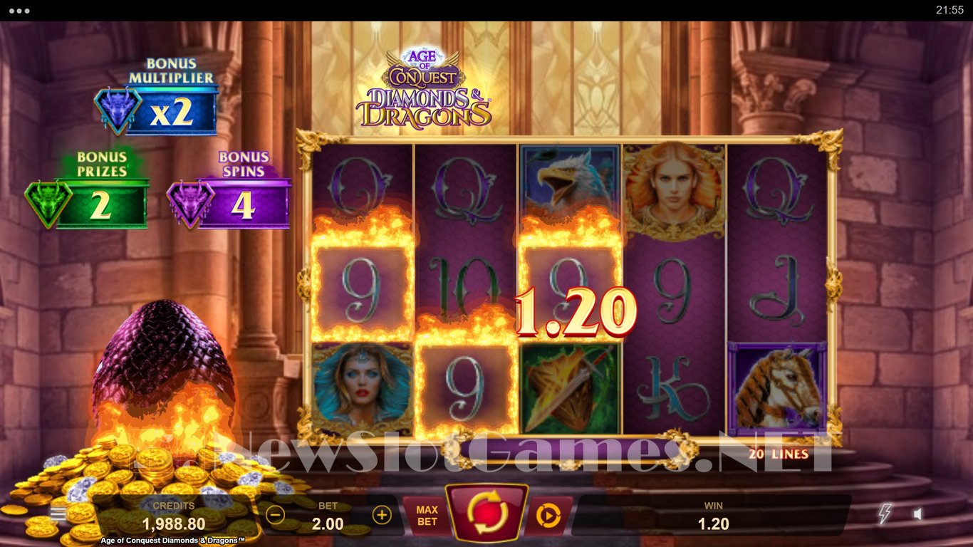 Age of Conquest Diamonds & Dragons Slot Demo Image