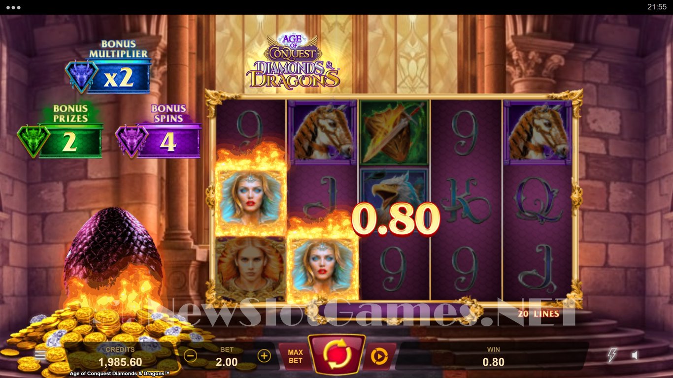 Age of Conquest Diamonds & Dragons Slot Slot Image in Demo - pic. 3