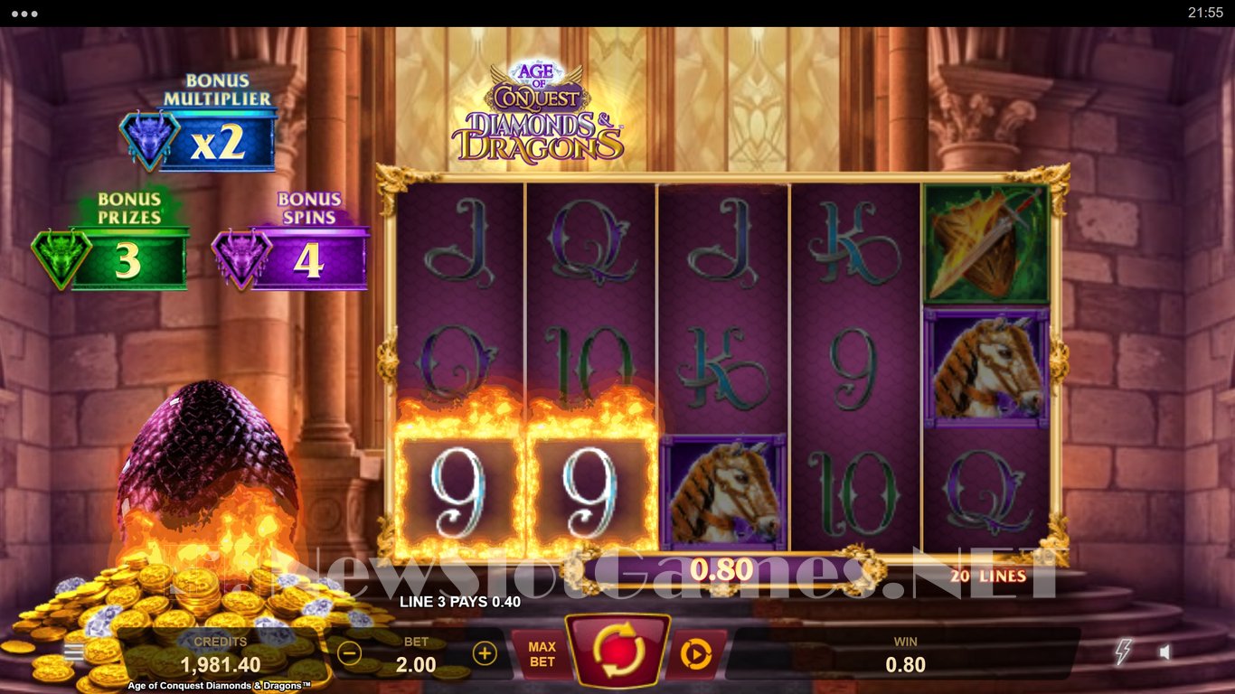 Age of Conquest Diamonds & Dragons Slot Slot Image in Demo - pic. 5