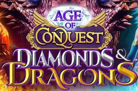 Age of Conquest Diamonds & Dragons Slot Logo