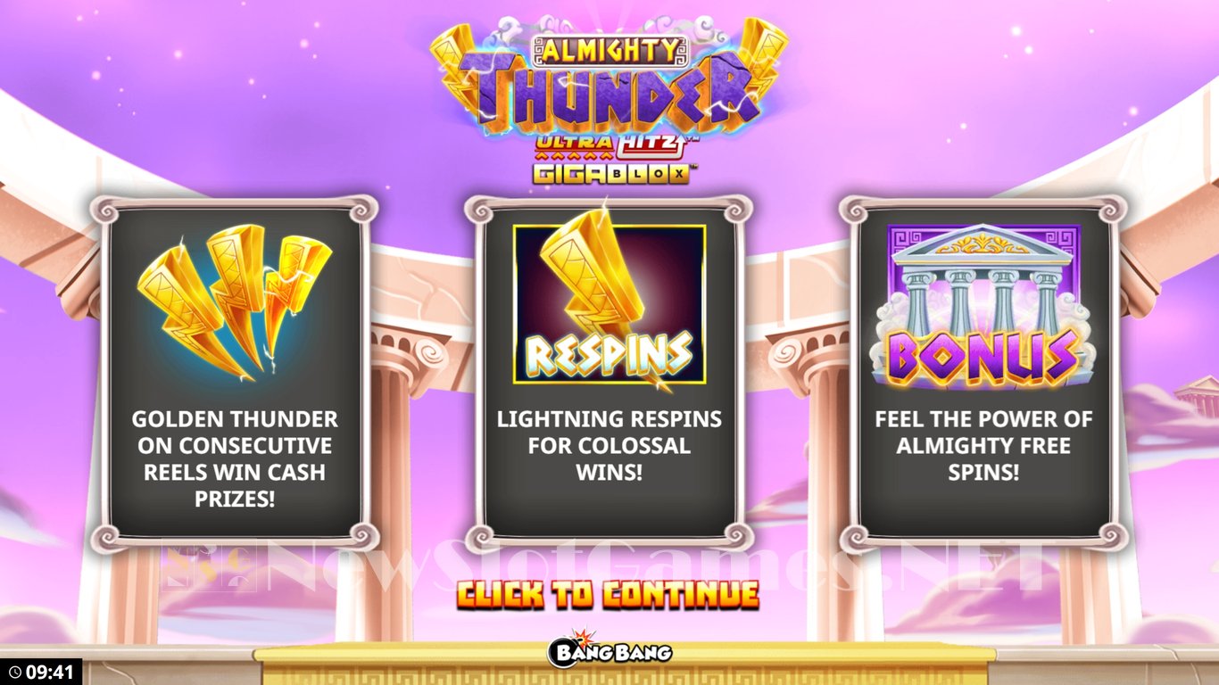 Almighty Thunder UltraHitz GigaBlox Slot Demo Image