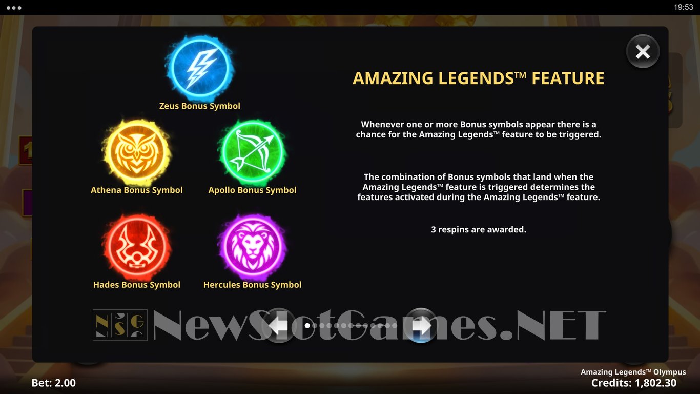 Amazing Legends Olympus Slot Slot Image in Demo - pic. 5