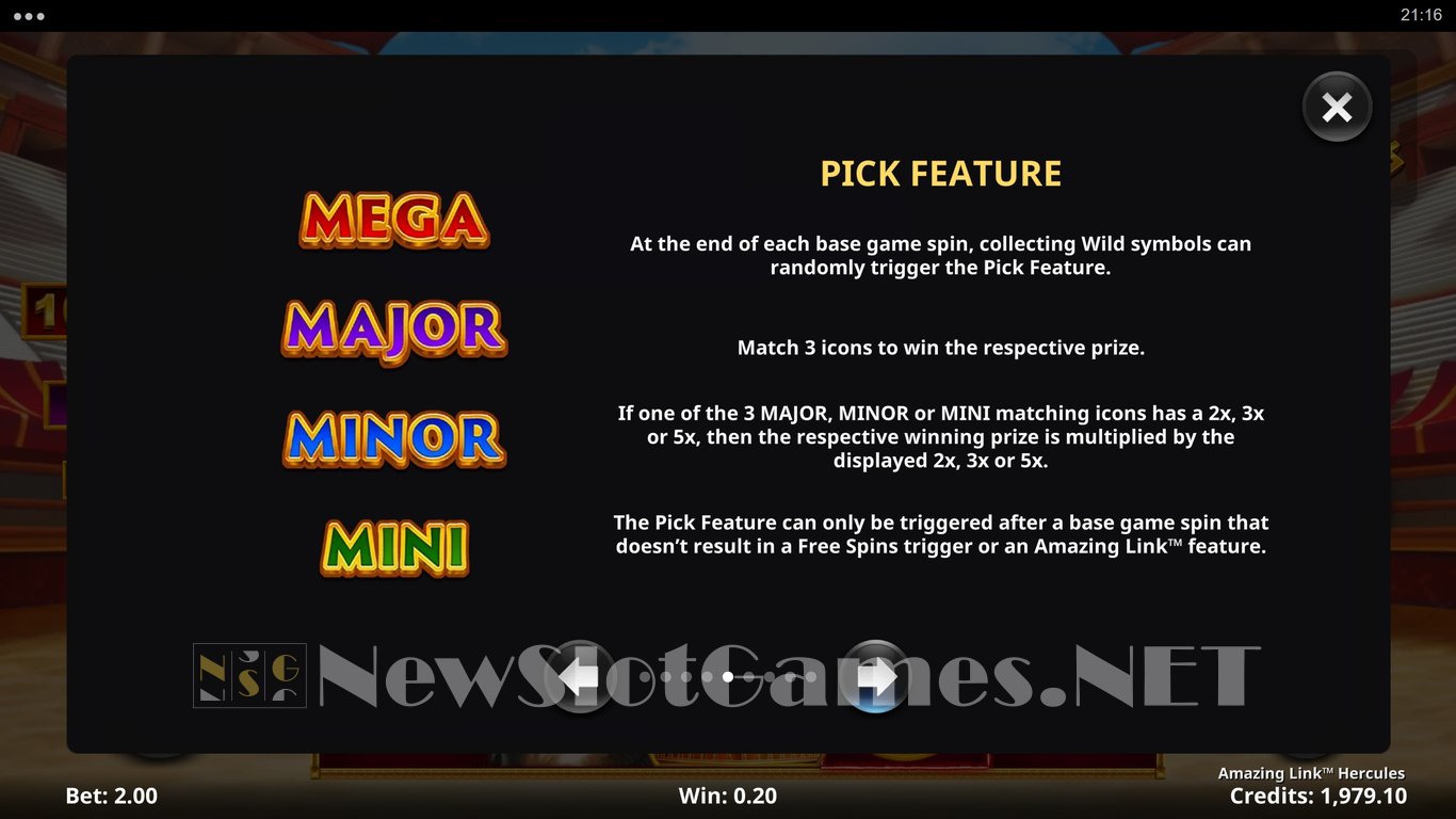 Amazing Link Hercules Slot Slot Image in Demo - pic. 9