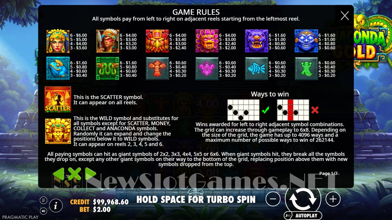 Anaconda Gold Slot Slot Image in Demo - pic. 3