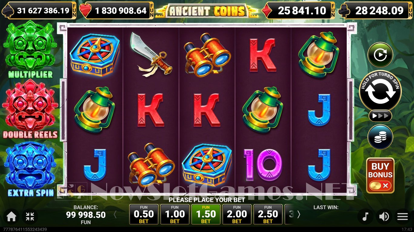 25 Ancient Coins Slot Demo Image
