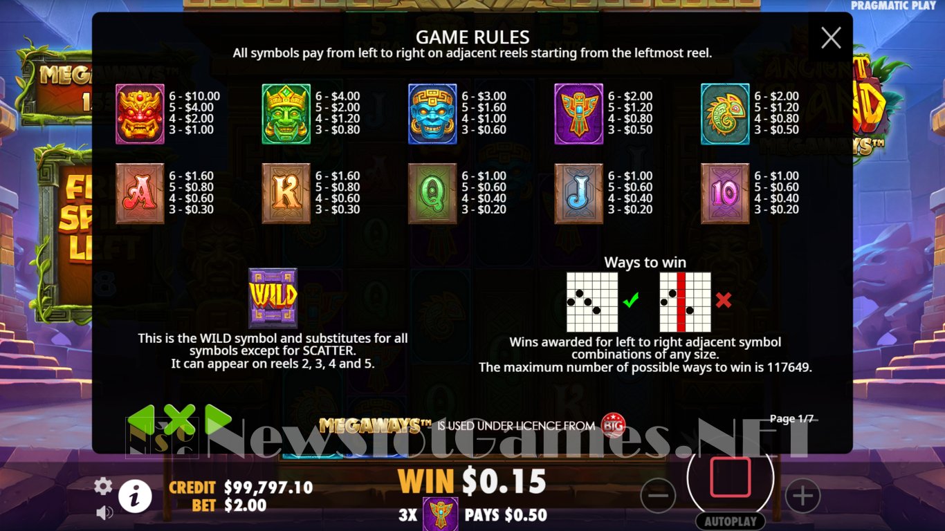 Ancient Island Megaways Slot Slot Image in Demo - pic. 10