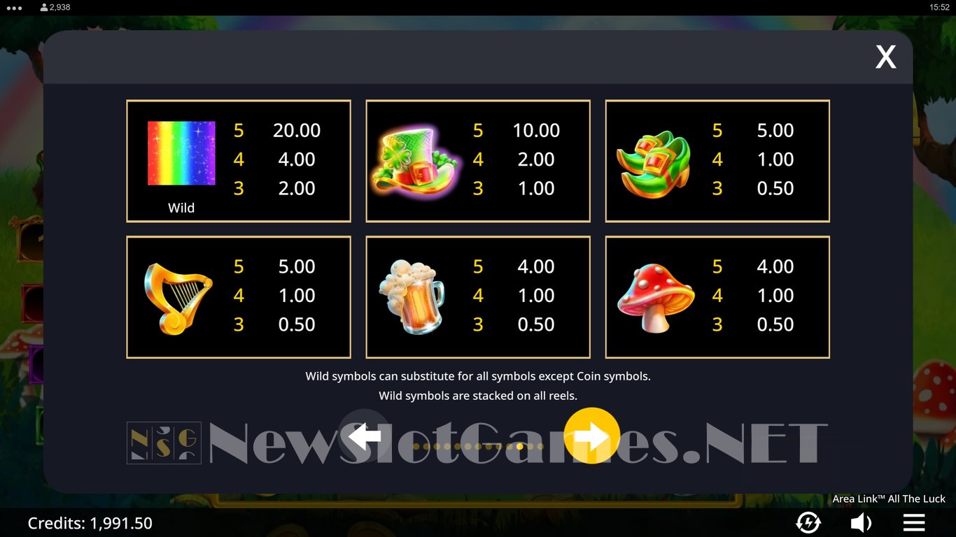 Area Link All the Luck Slot Slot Image in Demo - pic. 8