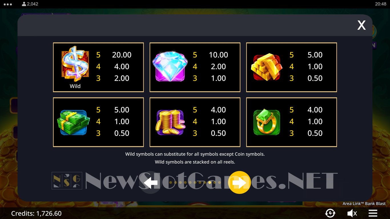 Area Link Bank Blast Slot Slot Image in Demo - pic. 7